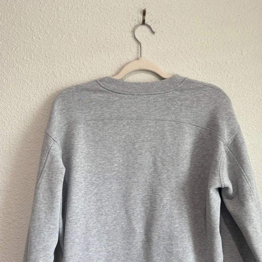 Lululemon Heathered Grey Relaxed Crewneck Sweatshirt Pullover Womens Medium - Picture 7 of 8